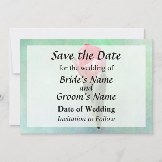 Verraste Tulp Bewaar de Datum Save The Date (Voorkant)