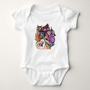 Verraste Uil Grappige Baby Bodysuit