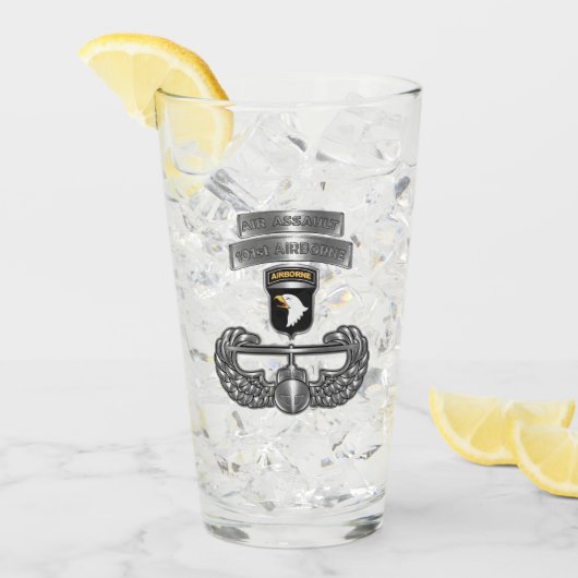 Verre 101e division aéroportée "Insigne d'attaque aérien (Devant glace)