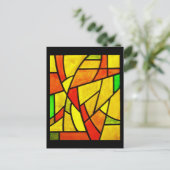 Verre-10 avec carte postale (Debout devant)