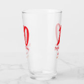 Verre 10e anniversaire ajouter nom date année rouge modè (Gauche)