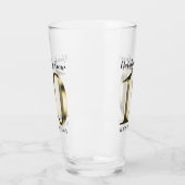 Verre 10e anniversaire Mariage d'or métallique (Gauche)