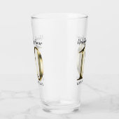 Verre 10e anniversaire Mariage d'or métallique (Droite)