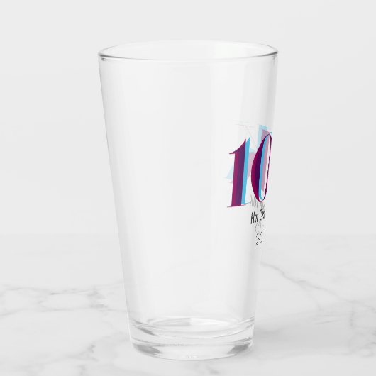 Verre 10k Célébration de course Gras Bleu Violet Graphiq (Droite)