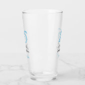 Verre 15e anniversaire de quinceanera bleu noir lettre n (Gauche)