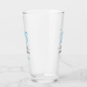 Verre 15e anniversaire de quinceanera bleu noir lettre n (Droite)