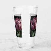 Verre 16 0z "Elegant Purple Tulip" Style américain - Ver (Gauche)