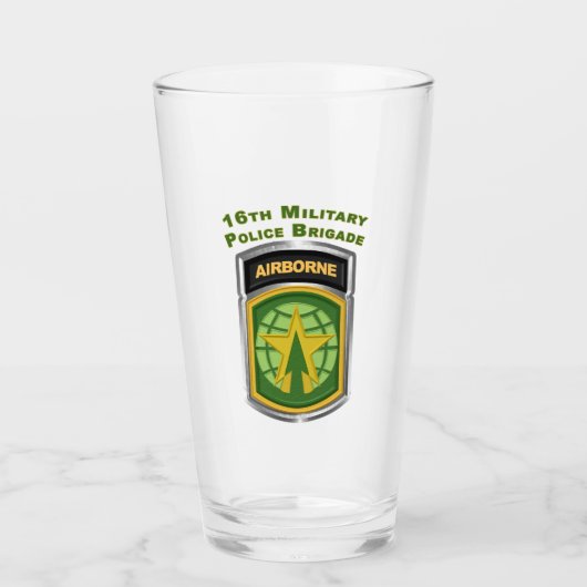 Verre 16e brigade de police militaire - Customisée aérop (Devant)