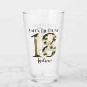 Verre 18e anniversaire d'or métallique (Dos)