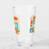 Verre 1950s Style Turquoise Orange Geometric Mid Century (Gauche)