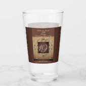 Verre 19e anniversaire Mariage bronze et Rose (Dos)