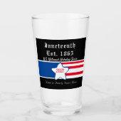 Verre 19e Histoire noire des États-Unis Rouge Blanc Bleu (Devant)