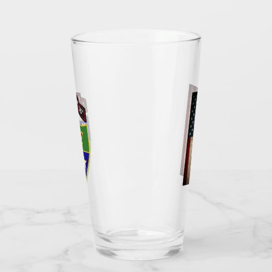 Verre 1er Bataillon - 75e Régiment de Rangers - Drapeau (Gauche)