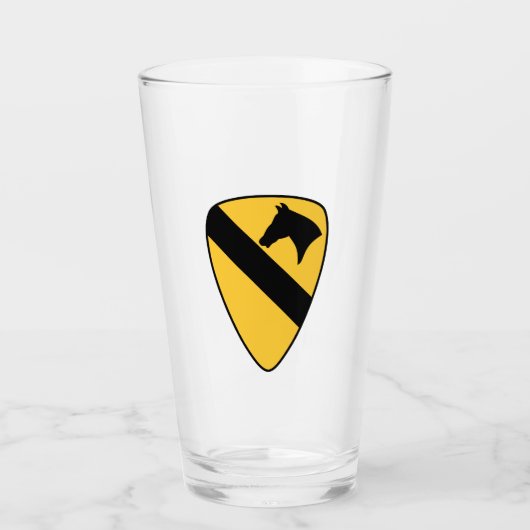 Verre 1ère division de cavalerie Patch Patriotic (Devant)