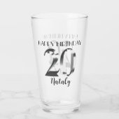 Verre 20e anniversaire d'argent métallique (Dos)