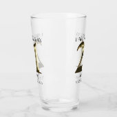 Verre 21e anniversaire d'or métallique (Gauche)