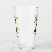 Verre 21e anniversaire d'or métallique (Droite)