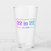 Verre 22e anniversaire 22 EN 22 est 2000 Dégradé (Devant)