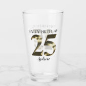 Verre 25e anniversaire d'or métallique (Dos)