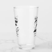 Verre 25e anniversaire Mariage d'argent métallique (Gauche)