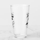 Verre 25e anniversaire Mariage d'argent métallique (Droite)