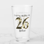 Verre 26e anniversaire d'or métallique (Dos)