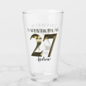 Verre 27e anniversaire d'or métallique (Dos)