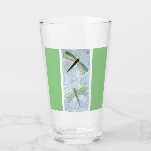 Verre 2 libellules #1 (Devant)