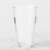 Verre 30e anniversaire ajouter nom date année noir (Gauche)