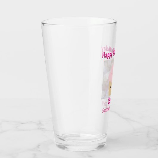 Verre 30e Joyeux anniversaire mignon Cupcake rose Souven (Droite)