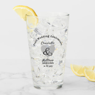 Verre 30e Mariage Pearl Anniversaire Cadeau personnalisé