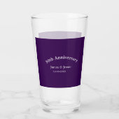 Verre 30th wedding anniversary name date purple simple  (Dos)