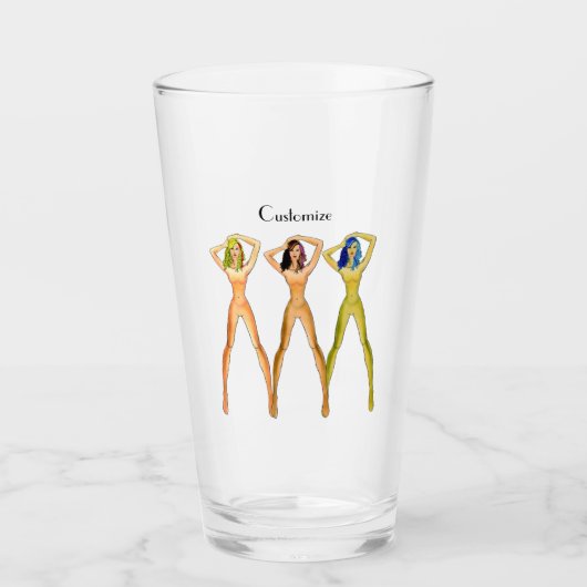 Verre 3 femmes à long pattes debout Thunder_Cove (Devant)