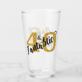 Verre 40 ans et Fantastic Années 40e anniversaire fête (Dos)