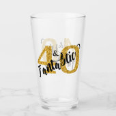 Verre 40 ans et Fantastic Années 40e anniversaire fête (Devant)