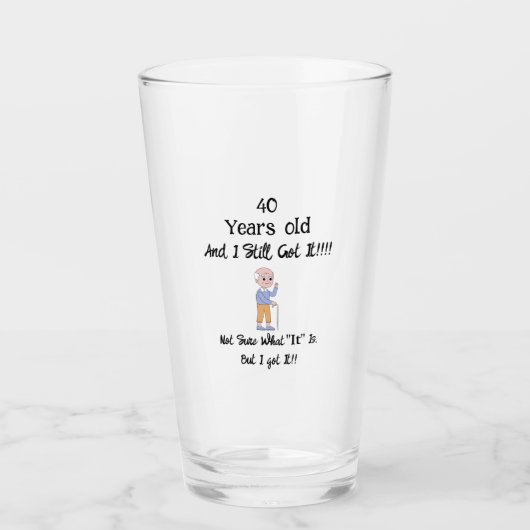 Verre 40 ans et toujours la forme (Devant)