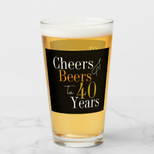 Verre 40e anniversaire Cheers and Beers Black Gold