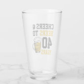 Verre 40e anniversaire Cheers & Bières à 40 ans (Dos)