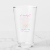 Verre 40e Anniversaire Favoriser Cute Rose Cupcake Beer  (Dos)