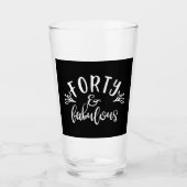 Verre 40e anniversaire Idées Quarante et fabuleuses (Devant)