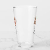 Verre 40e anniversaire rose or blush nom (Gauche)