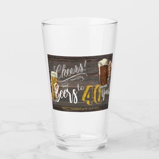 Verre 40e anniversaire, Soeurs et bières, Fête Favor (Devant)