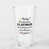 Verre 40ème anniversaire du Mariage I - Ruby Funny Coupl (Devant)