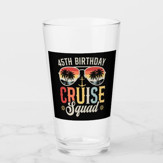 Verre 45E Anniversaire Famille d'Escouade de Croisière C (Devant)
