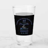 Verre 45e anniversaire Sapphire Mariage cadeau personnel (Devant)