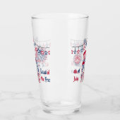 Verre 4 juillet Fête de l'Indépendance Aigle américain (Gauche)