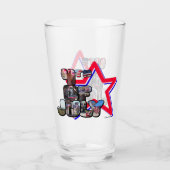 Verre 4 juillet Grande Lettre Star Glass (Devant)