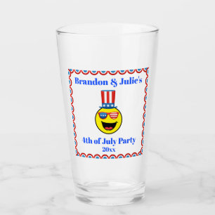 Verre 4 juillet Patriotique Emoji Beer Pint