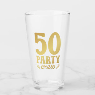 Verre 50 Équipe de fête 50e anniversaire Boire