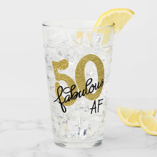 Verre 50 et fabuleux AF | Jouer Gold Black Anniversaire (Dos glace)